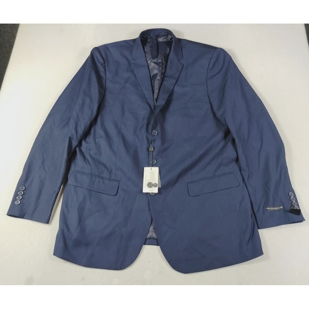 Alain Dupetit Suit Jacket Mens 50L Blue Quick Dry Business Formal Office Wedding